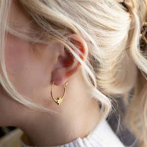 Faithful Cross Earrings-Silver | Beaded Earrings for Women