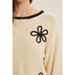 Floral Appliqué Sweater
