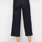 High Waisted Side Seam Braid Detail Crop Wide