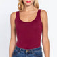 Sleeveless Double Scoop Neck Cotton Spandex