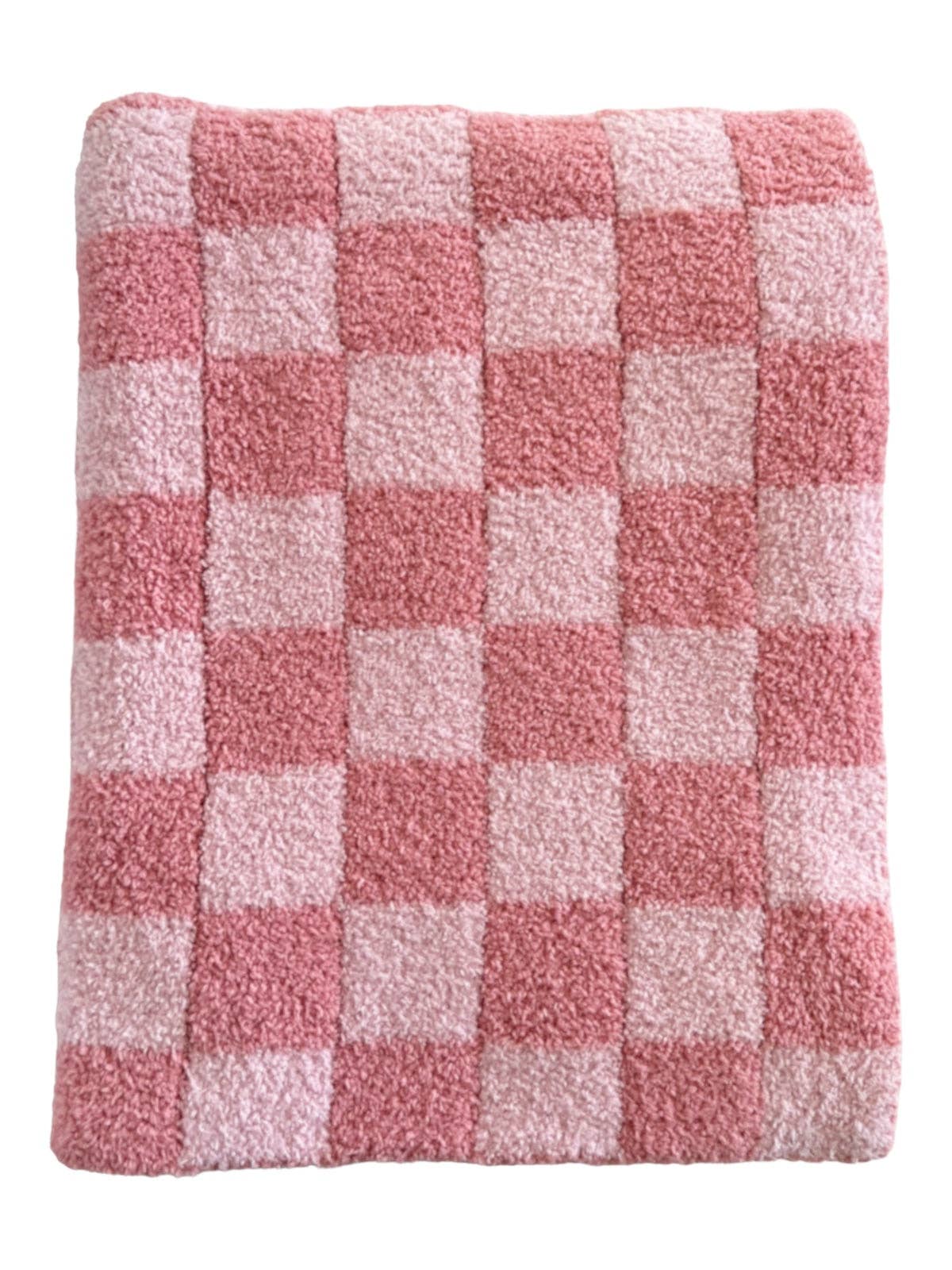 Baby Checkerboard Blanket, Strawberry/Carnation