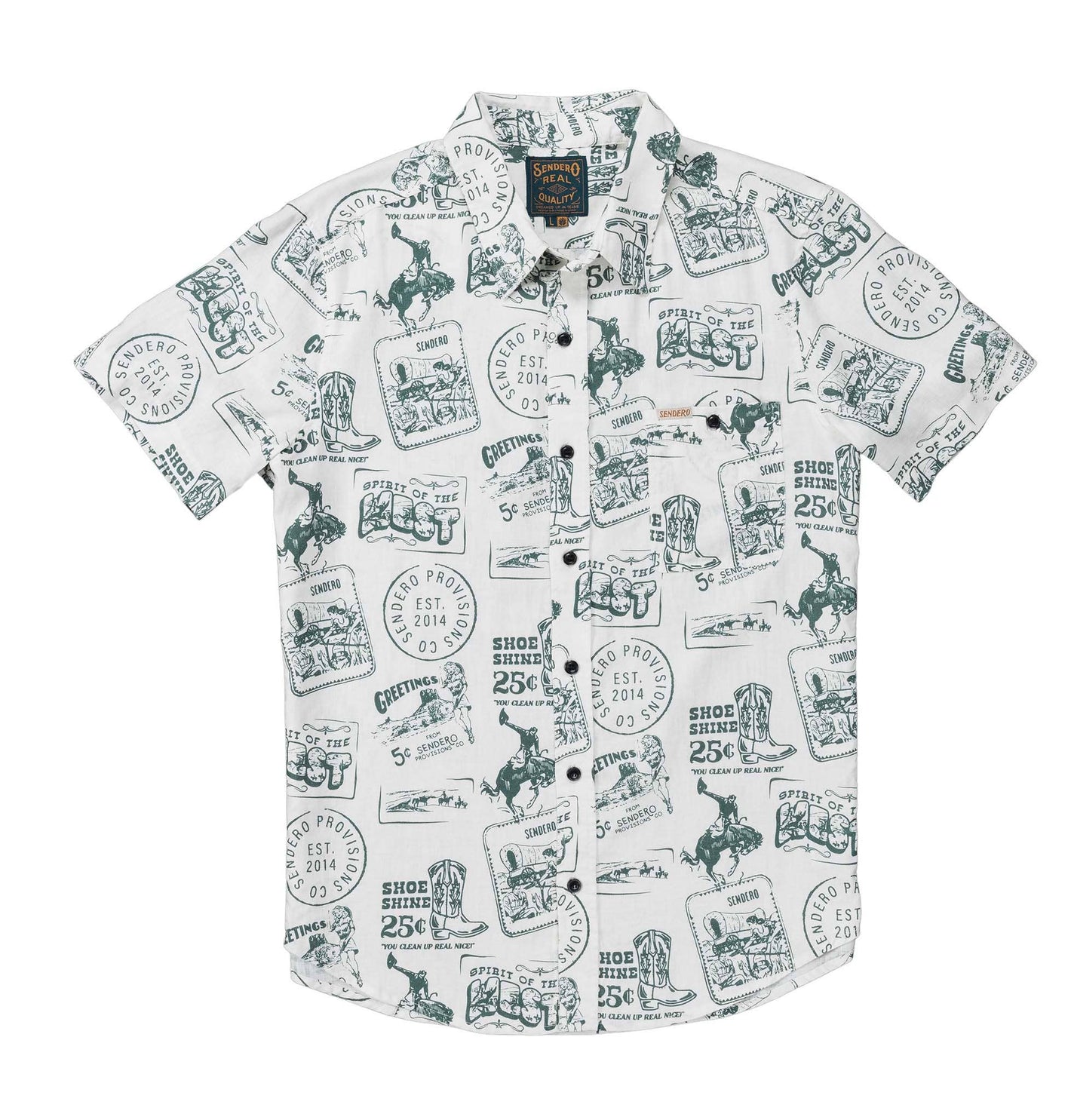 SALE City Slicker Button Up Short Sleeve - Postcard