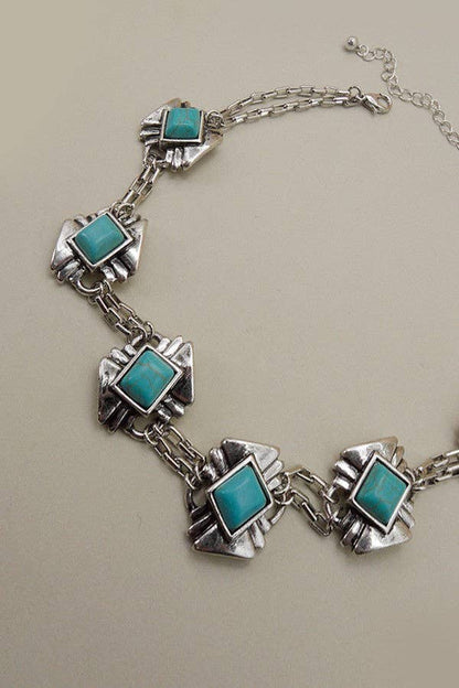 Meet Me Out West Turquoise Choker