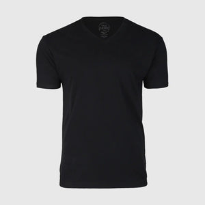 Short Sleeve T-Shirt | V-Neck | Black