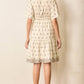 Border Print Knee Length Dress
