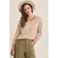 Cozy Striped Crew Neck Sweater