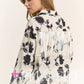 The Reba Floral Fringe Button Up Blouse