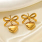 Bow & Heart Dangle Earring