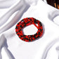 Red and Black Game Day Bracelet Stack