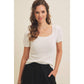 Square Neck Knit Top