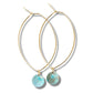 Drop Earrings-Turquoise Jasper, Hoops, Crystals & Stones