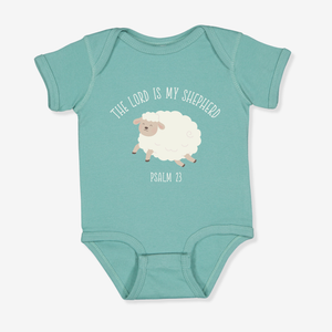 The Lord is My Shepherd Baby Easter Bible Verse Onesie