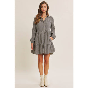 Plaid Babydoll Mini Dress