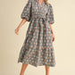 Sweetheart Lace Trim Midi Dress