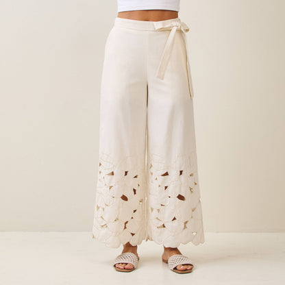 Cut Out Wide Leg Pants