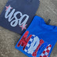 Denim USA Patriotic 4th of July Short Sleeve