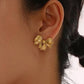 Textured Ribbon Stud Earrings