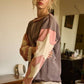 STAR PATCH LONG SLEEVE COLORBLOCK TOP