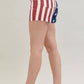 Judy Blue HW Americana Flag Fray Hem Shorts