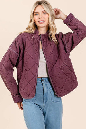 Mineral Wash Quilted Cotton Jacket
