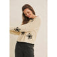 Floral Appliqué Sweater