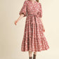 Sweetheart Lace Trim Midi Dress