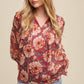 Floral Chiffon Poet Blouse