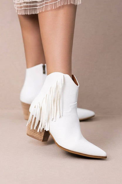 Dixie Belle Fringe Boot in White