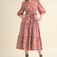 Sweetheart Lace Trim Midi Dress