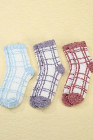 Fleece Plaid Socks