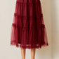 SALE Tulle Mesh Ruffle Skirt