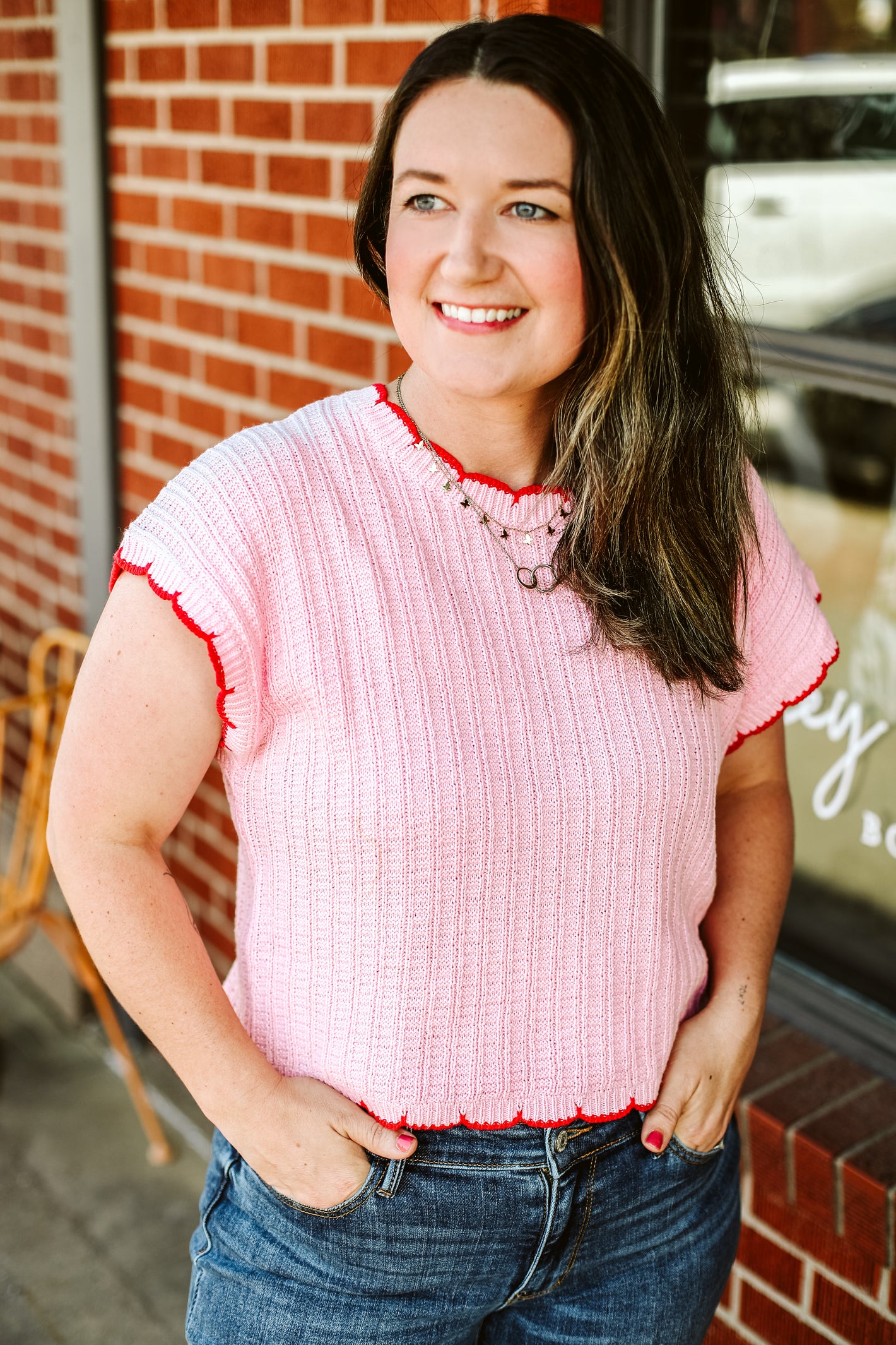 Pink Knit Top