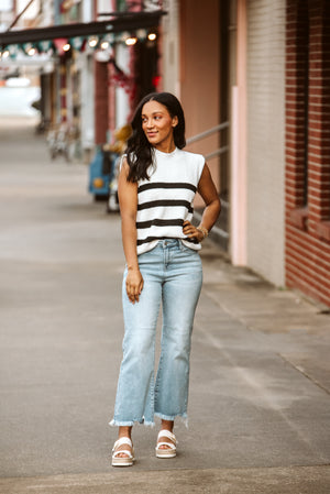 Classic Striped Sweater Top