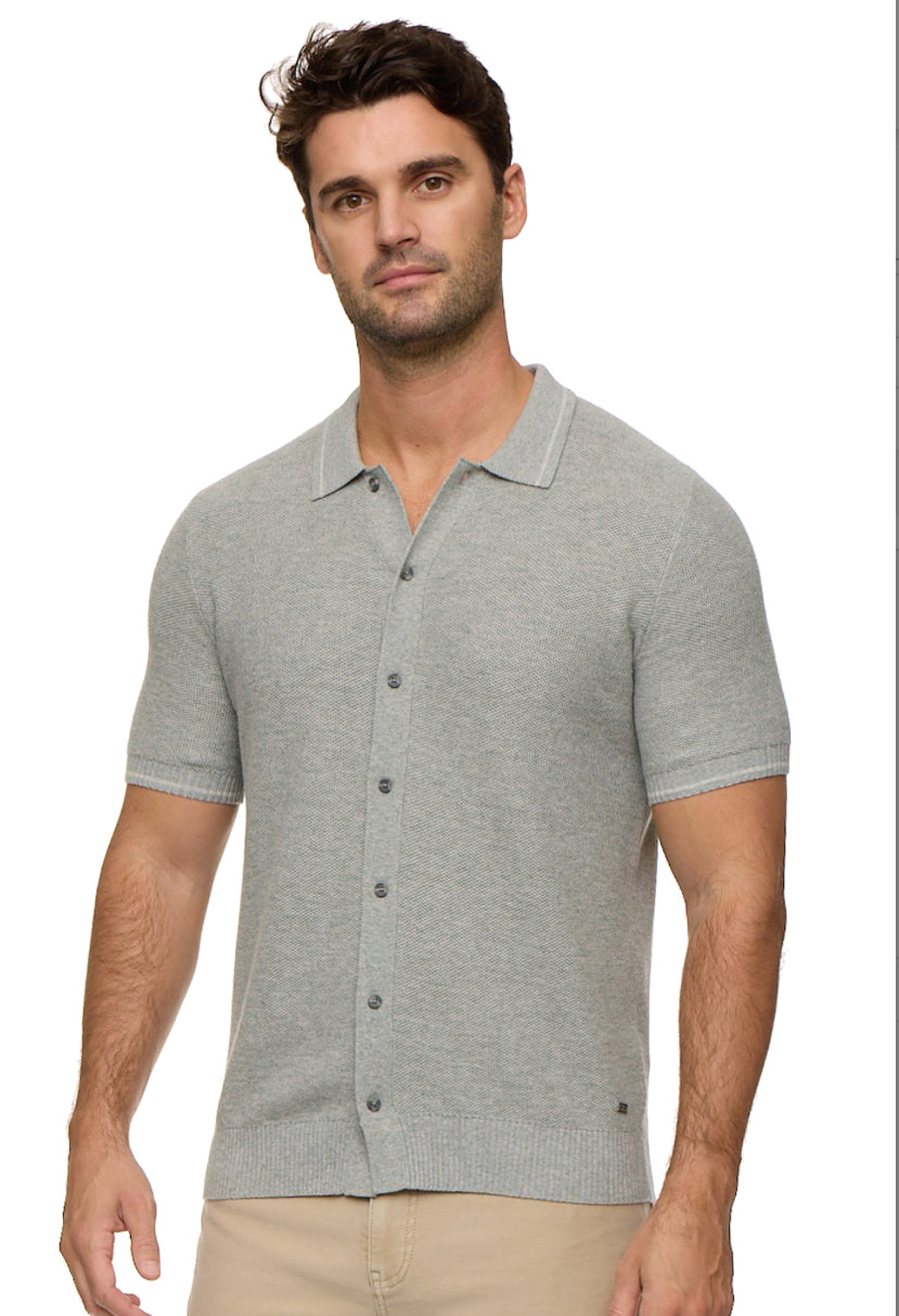 Sherman Button Front Sweater Polo