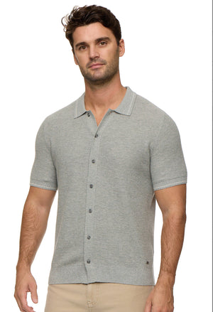 Sherman Button Front Sweater Polo