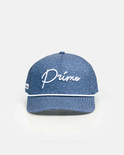 Primo Blue Speckled Cursive Hat