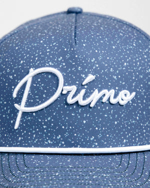 Primo Blue Speckled Cursive Hat