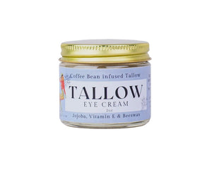 Coffee Bean Infused Tallow Eye Cream, Grass Fed Beef Tallow