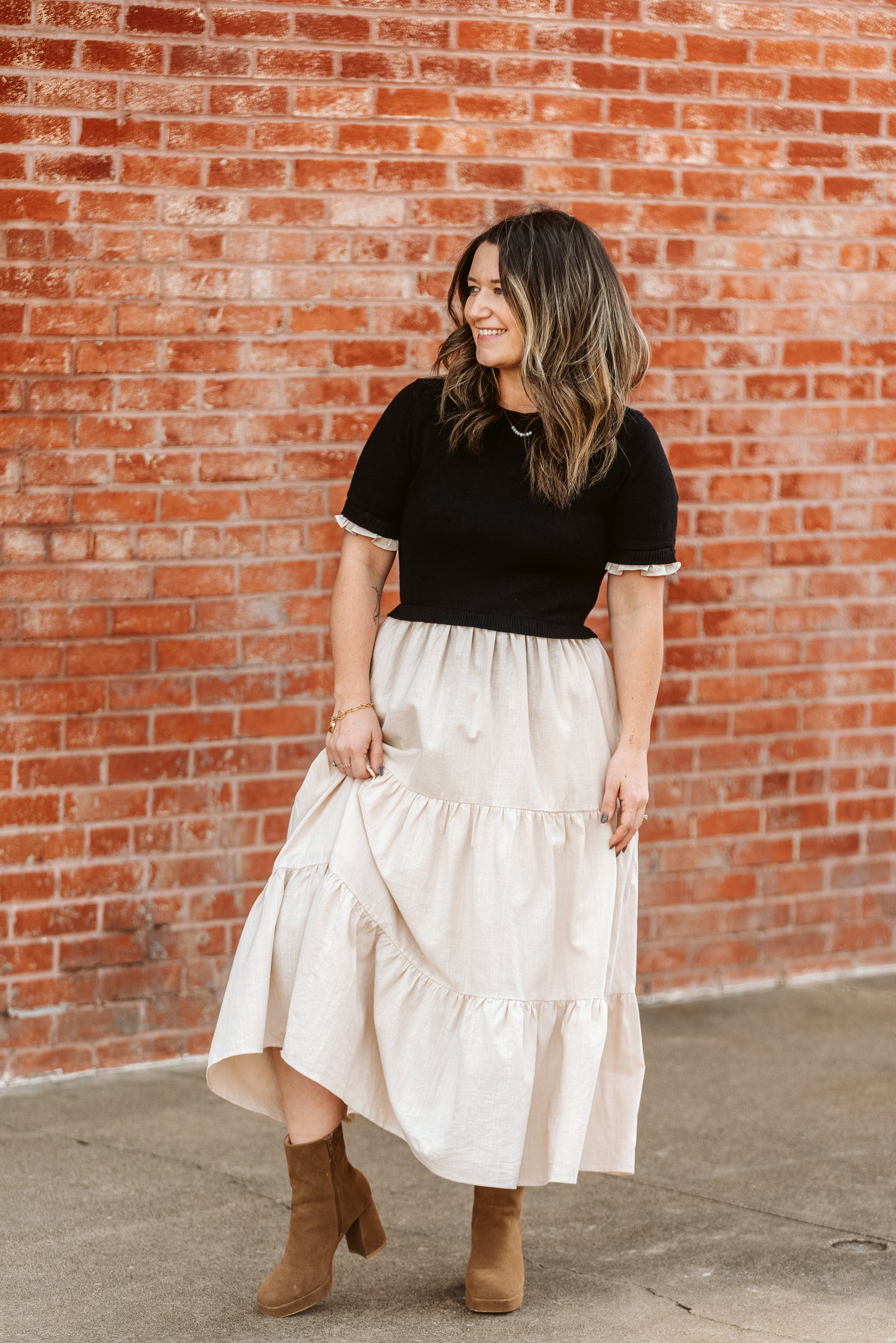Flawless Sweater Top Midi Dress