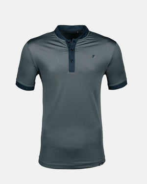 Primo Two Tone Navy/ Gray Blade Collar Polo