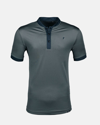 Primo Two Tone Navy/ Gray Blade Collar Polo