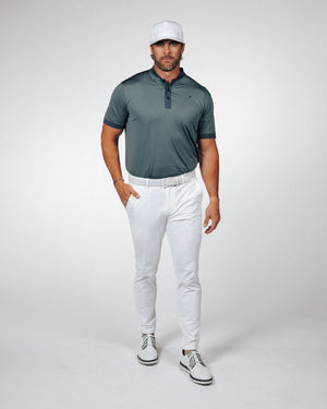 Primo Two Tone Navy/ Gray Blade Collar Polo