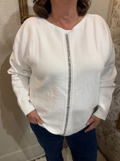 Ruby Sweater in White