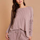 SALE Long Sleeve Crew Neck Top and Shorts