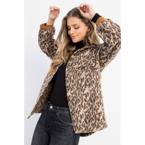 Button Up Leopard Jacket