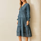 Dusty Ruffle Sleeve Dress