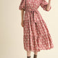 Sweetheart Lace Trim Midi Dress