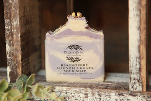 Blackberry Magnolia Artisan Soap, Premium Fragrance