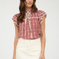 Jodie Ruffle Sleeve Top