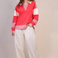 Color Block Solid & Stripe Casual Knit Top